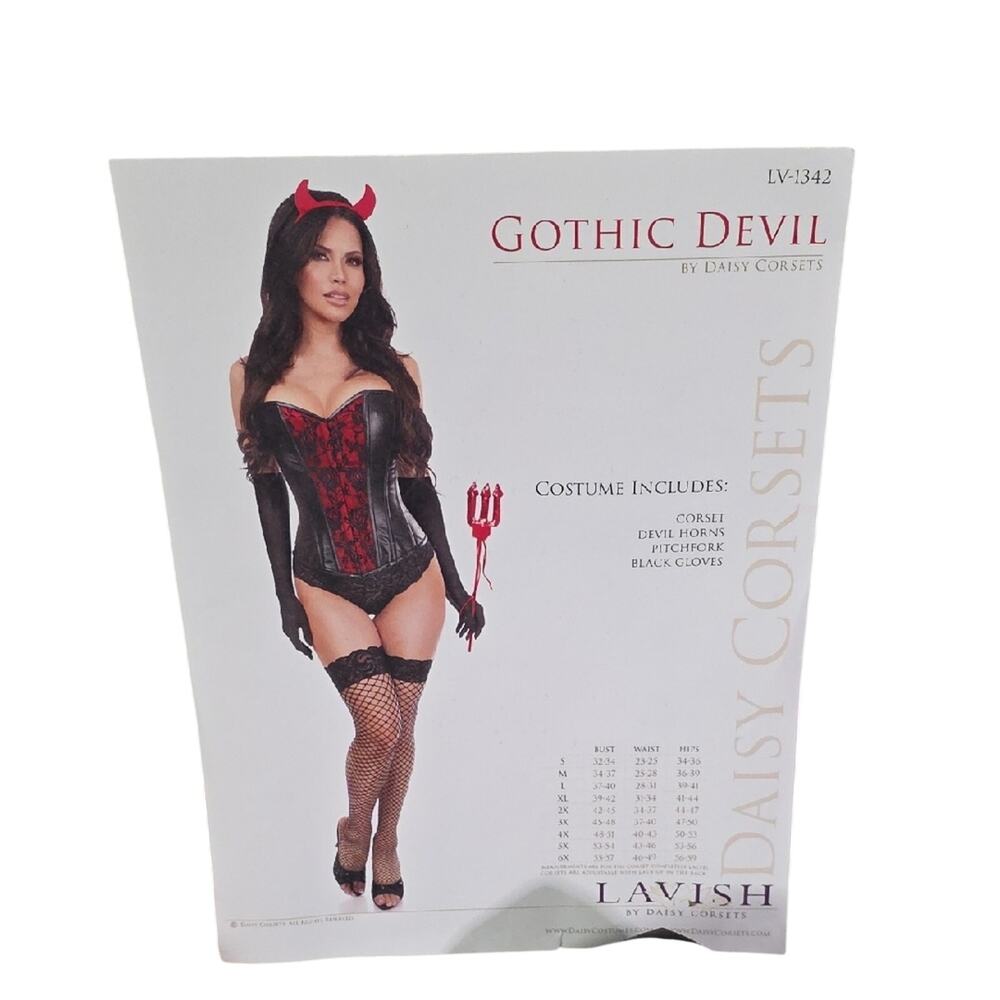 Daisy Corsets Lavish 4 Piece Gothic Devil Corset Costume Womens Size 5Xl NWT
